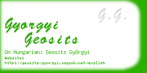 gyorgyi geosits business card