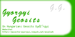 gyorgyi geosits business card
